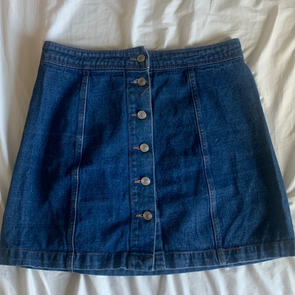 Button up Jean Skirt